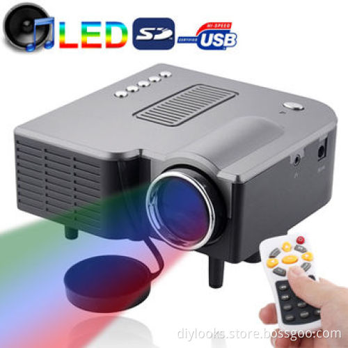 50 ANSI Lumens Portable Multimedia Entertainment LED Projector with Speaker